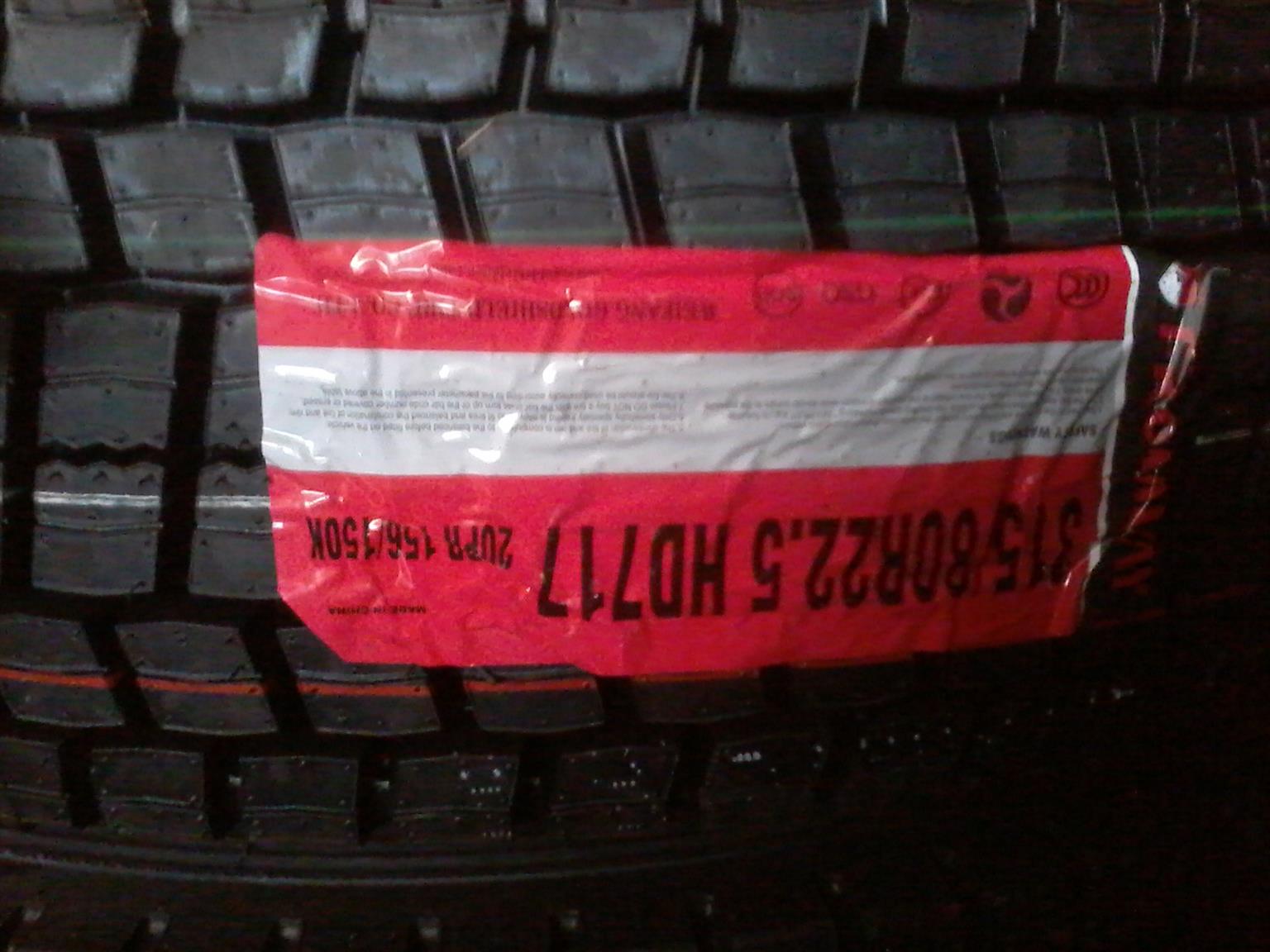 Brand new!! Truck tyres. 315/80R22.5
