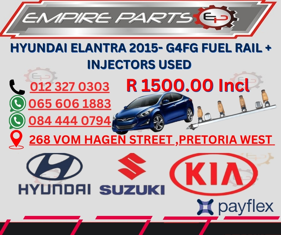 HYUNDAI ELANTRA 2015- G4FG FUEL RAIL + INJECTORS USED - Private Seller HYUNDAI ELANTRA 2015- G4FG FUEL RAIL + INJECTORS USED - Private Seller