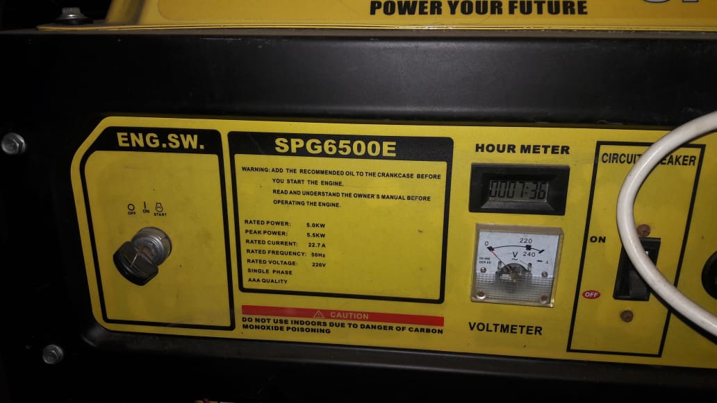 Generator, Petrol, SPG6500E.  5.0KW / 220V