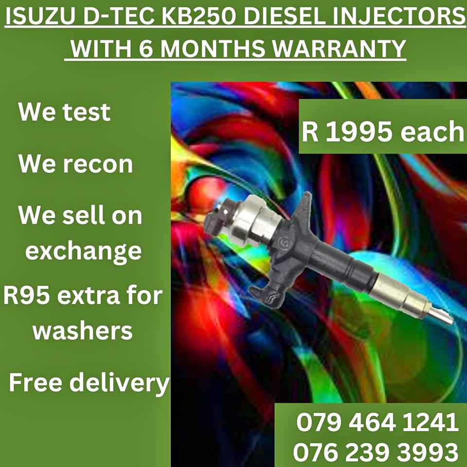 ISUZU D-TEC KB250 DIESEL INJECTORS - Private Seller ISUZU D-TEC KB250 DIESEL INJECTORS - Private Seller