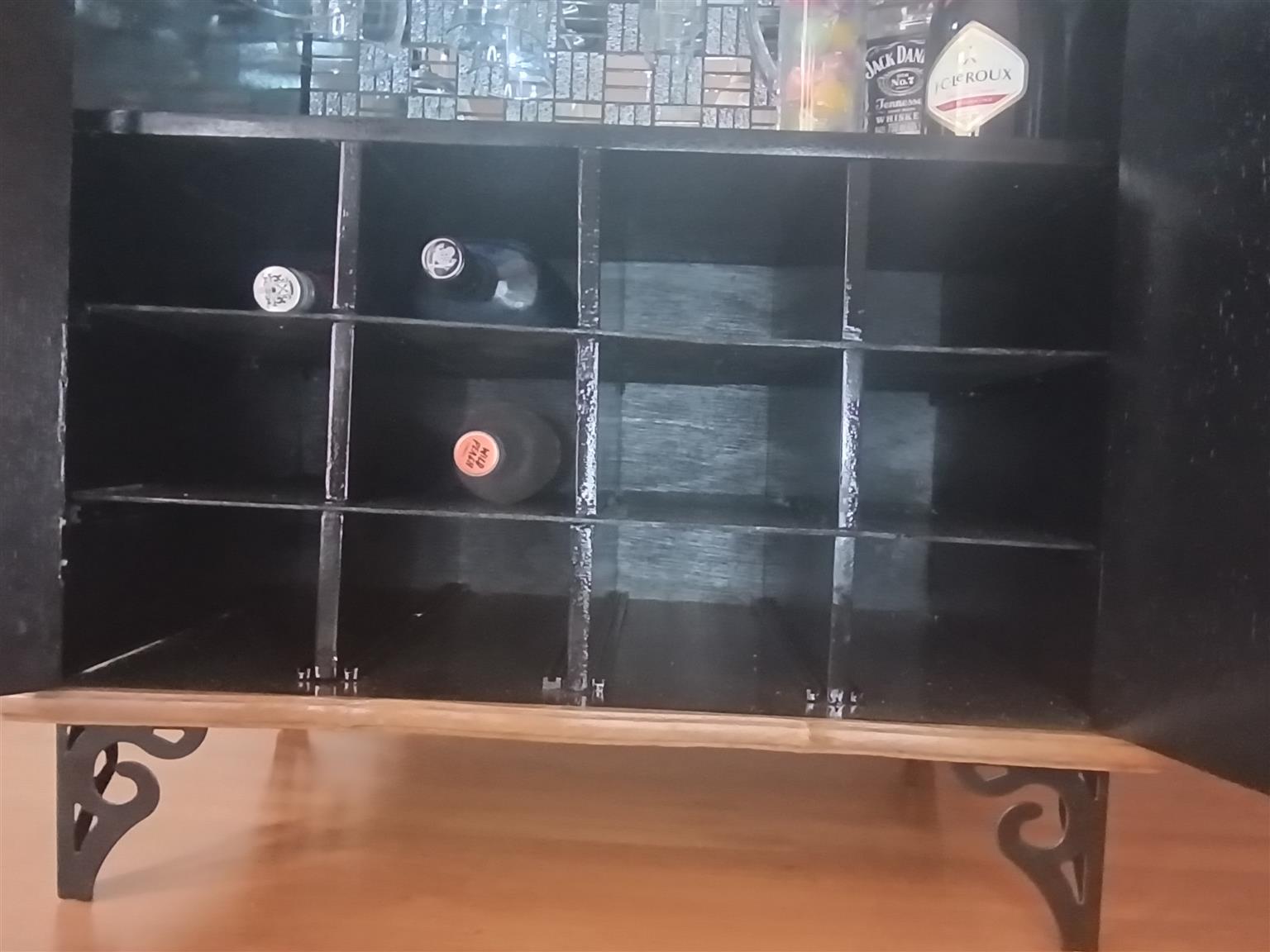 Refurbished Lockable Bar/Mixology Cabinet – With Lights & Glass Holders