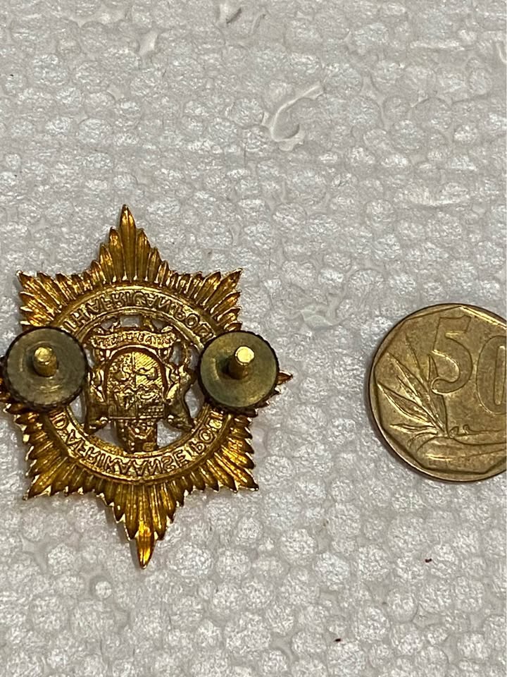 Vintage brass South African Police pin