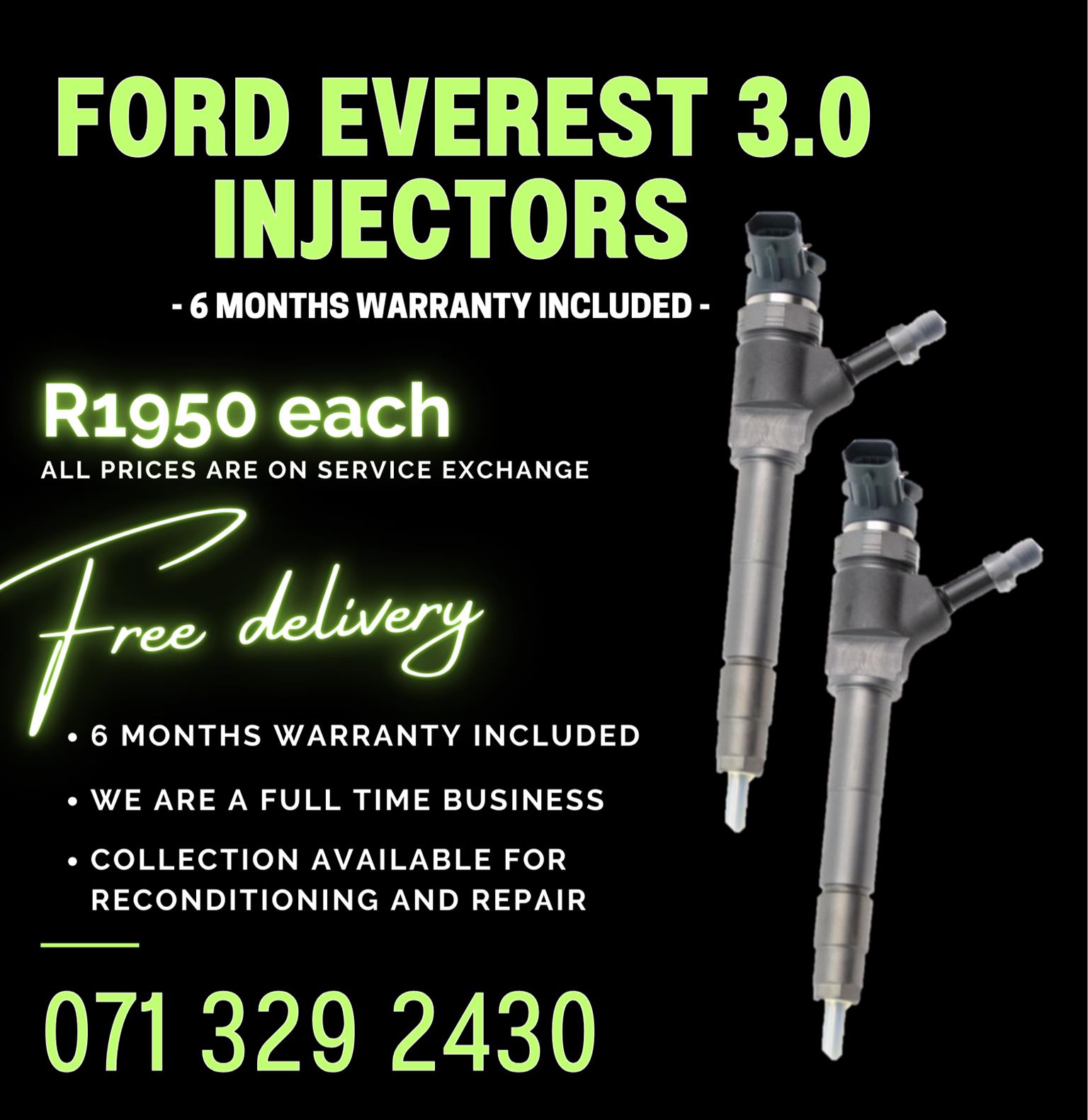 FORD EVEREST 3.0 INJECTORS FOR SALE WITH WARRANTY - Private Seller FORD EVEREST 3.0 INJECTORS FOR SALE WITH WARRANTY - Private Seller