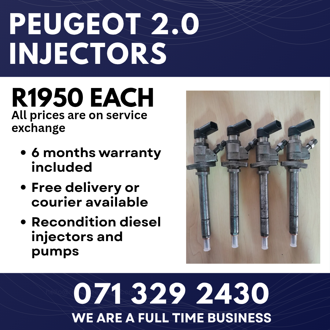 PEUGEOT 2.0 INJECTORS FOR SALE WITH WARRANTY - Private Seller PEUGEOT 2.0 INJECTORS FOR SALE WITH WARRANTY - Private Seller