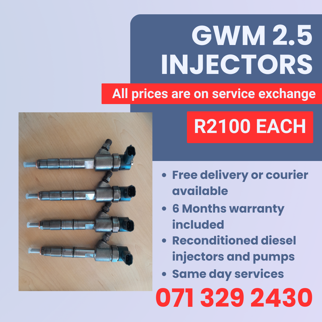 GWM 2.5 INJECTORS FOR SALE WITH WARRANTY INCLUDED - Private Seller GWM 2.5 INJECTORS FOR SALE WITH WARRANTY INCLUDED - Private Seller