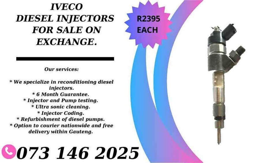 Iveco diesel injectors for sale on exchange or to recon your own with 6months warranty - Private Seller Iveco diesel injectors for sale on exchange or to recon your own with 6months warranty - Private Seller