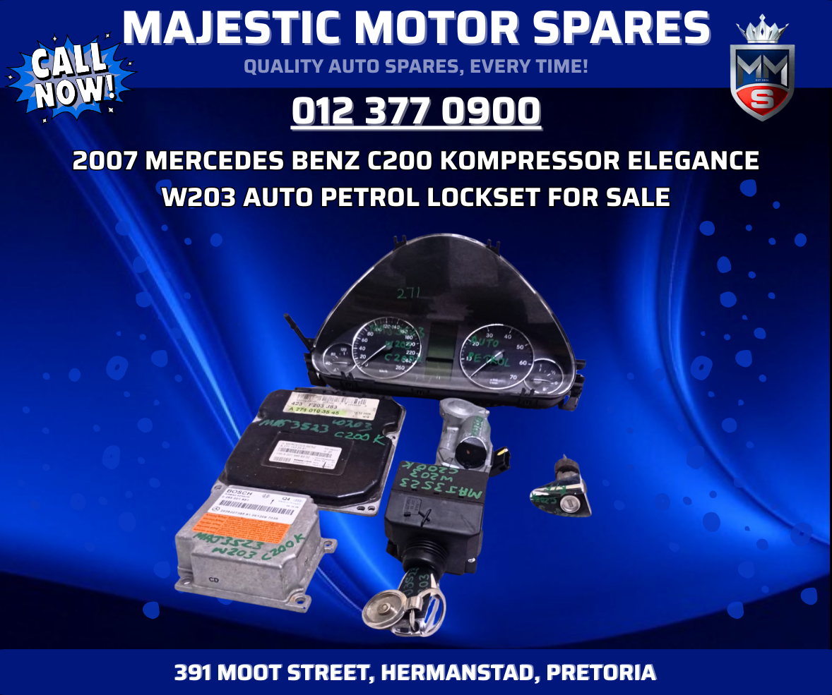 2007 Mercedes Benz C200 Kompressor Elegance W203 Auto Petrol Lockset for Sale - Private Seller 2007 Mercedes Benz C200 Kompressor Elegance W203 Auto Petrol Lockset for Sale - Private Seller