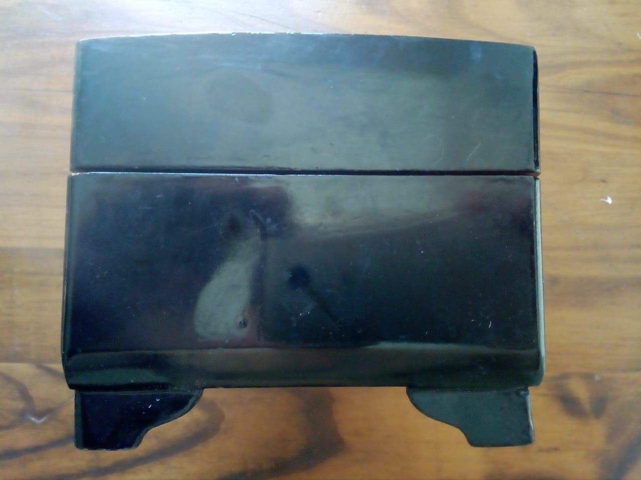 1950s VINTAGE BLACK LACQUERED JAPANESE MUSIC BOX FOR SALE