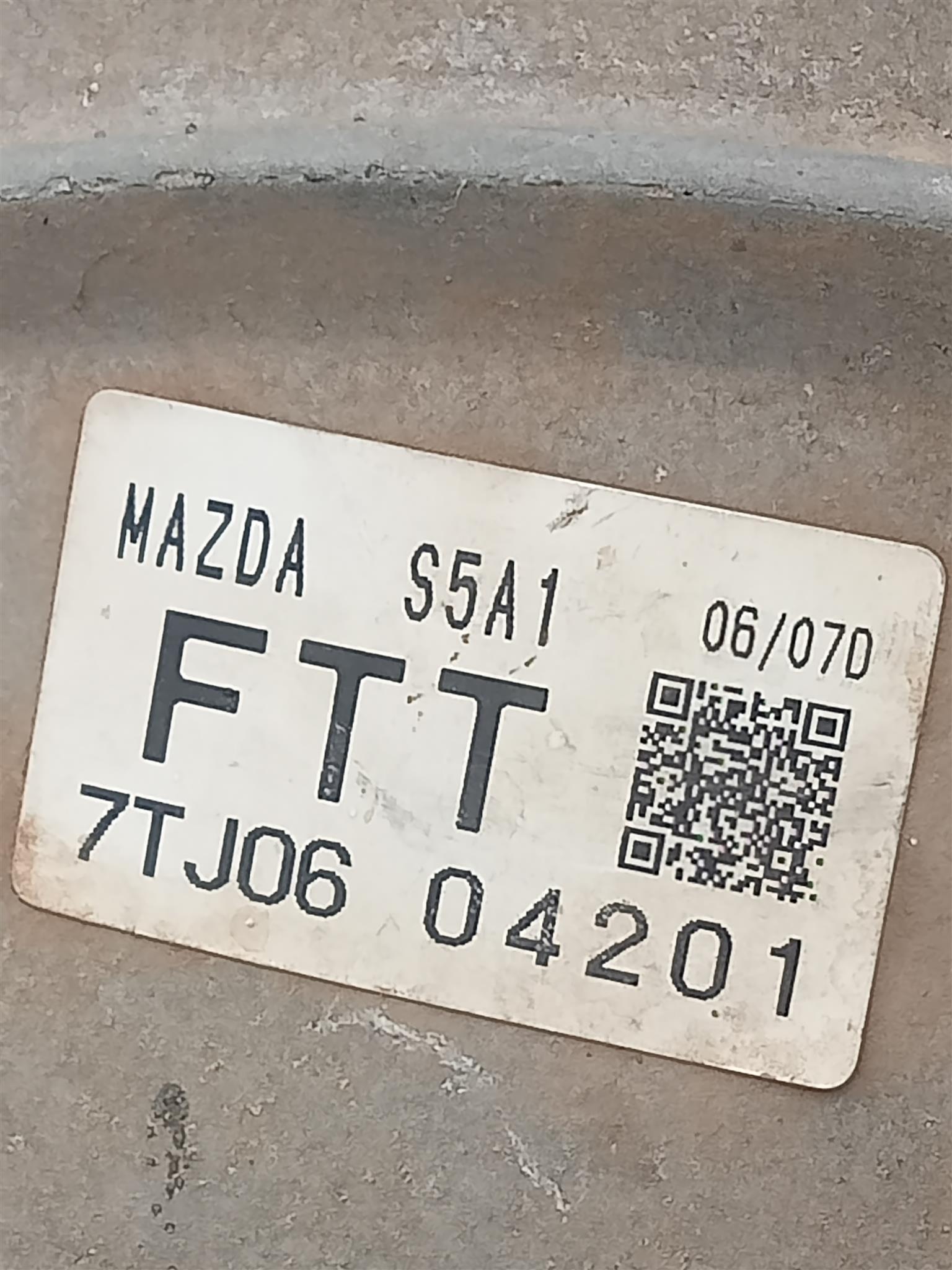 Mazda bt50 S5A1 manual gearbox - Private Seller