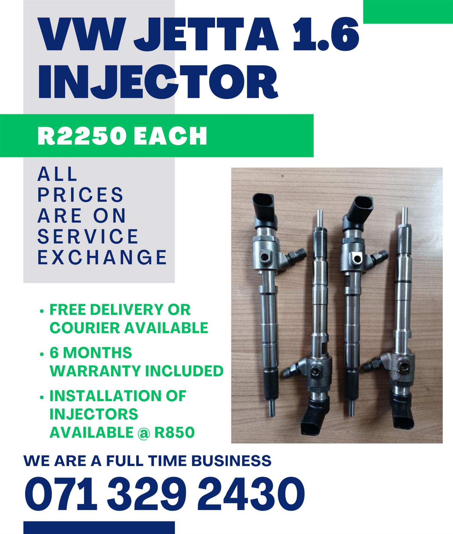VW JETTA 1.6 INJECTORS FOR SALE WITH WARRANTY - Private Seller VW JETTA 1.6 INJECTORS FOR SALE WITH WARRANTY - Private Seller