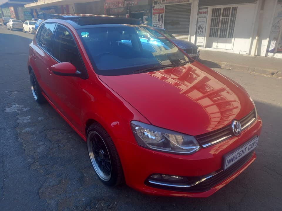 VW POLO TSI 1.2 HIGHLINE PETROL, AUTOMATIC TRANSMISSION, RED COLOUR, MILEAGE