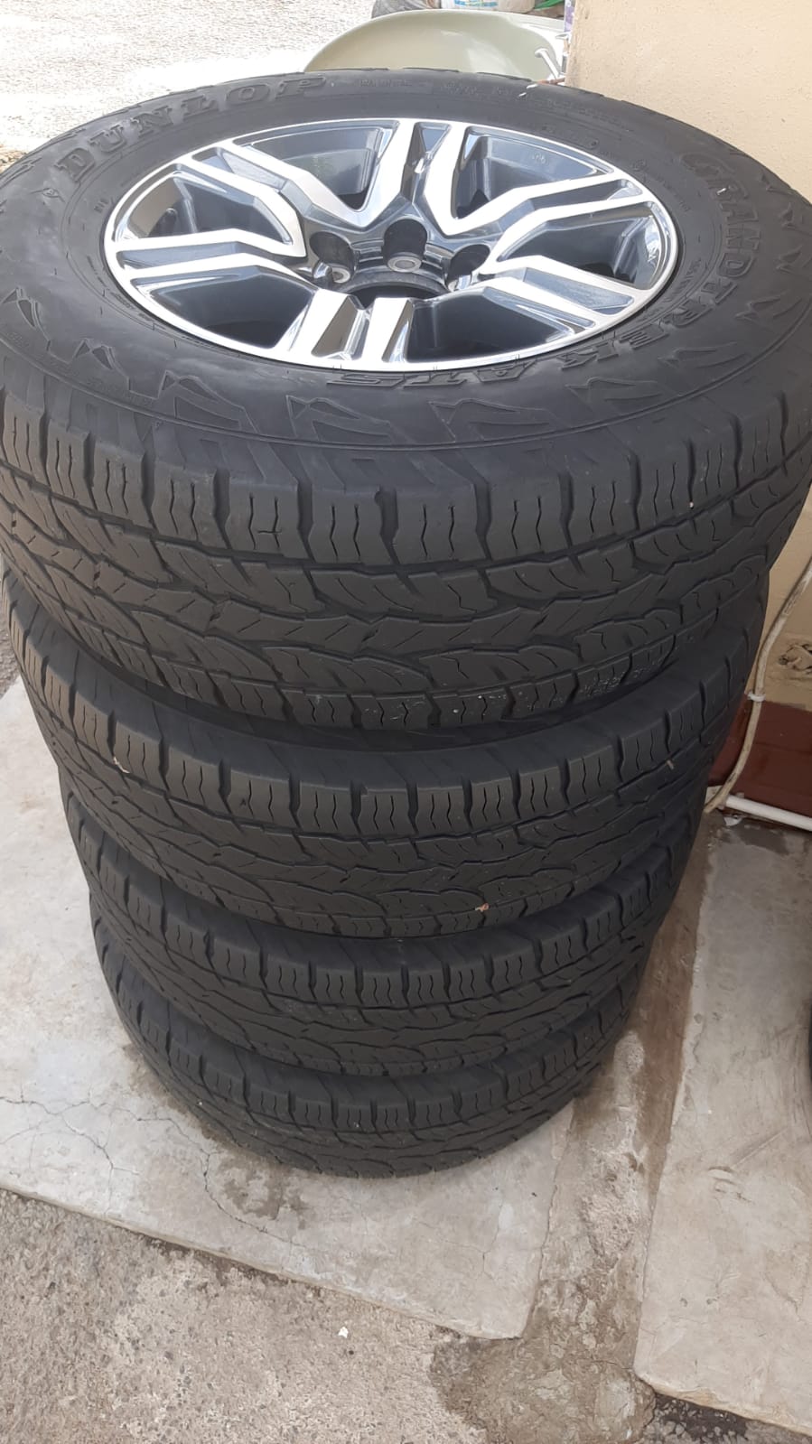 17inch Toyota Hilux/Fortuner orginal mags with used 265/65/17All terrain tyres s - Private Seller 17inch Toyota Hilux/Fortuner orginal mags with used 265/65/17All terrain tyres s - Private Seller