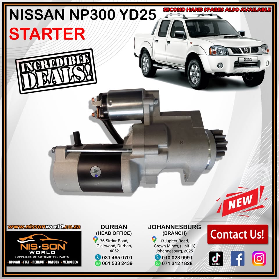 NISSAN NP300 YD25 STARTER - Private Seller NISSAN NP300 YD25 STARTER - Private Seller