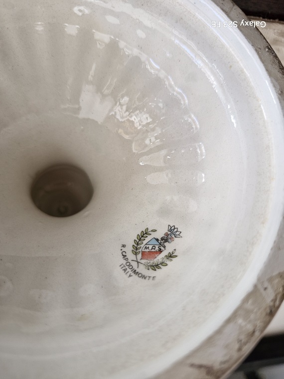Collectors Bargain ! Beautiful Vintage Cappodimonte Italian Water Jug !Highly Co