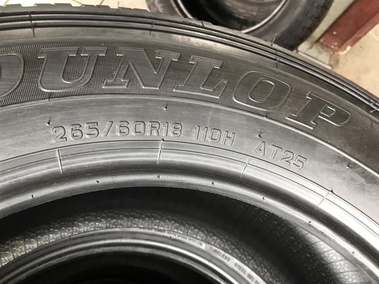 Selling a set of brand new tyres DUNLOP Grandtrek AT 265/60 R 18 - Private Seller