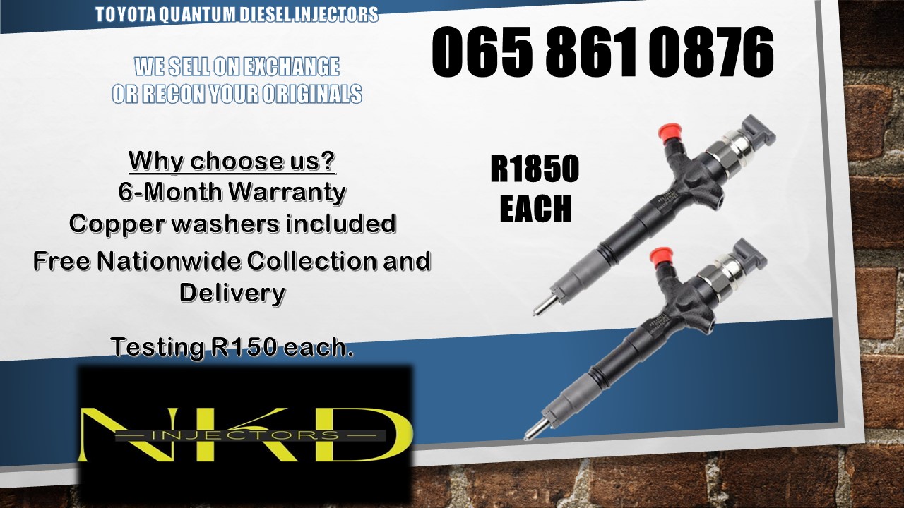 TOYOTA QUANTUM 3.0 DENSO DIESEL INJECTORS FOR SALE OR SERVICE - Private Seller TOYOTA QUANTUM 3.0 DENSO DIESEL INJECTORS FOR SALE OR SERVICE - Private Seller