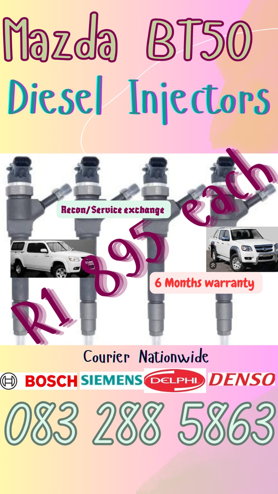 Mazda BT50 Diesel Injectors - Private Seller Mazda BT50 Diesel Injectors - Private Seller