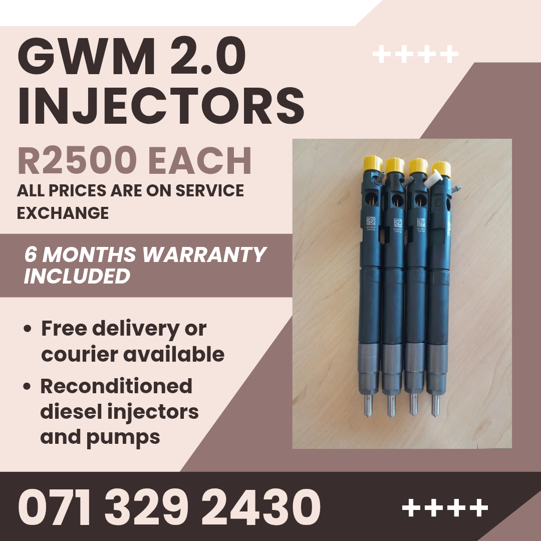 GWM 2.0 P SERIES INJECTORS FOR SALE WITH WARRANTY - Private Seller GWM 2.0 P SERIES INJECTORS FOR SALE WITH WARRANTY - Private Seller