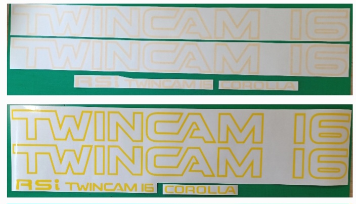 Toyota Conquest RSI Twincam 16 stickers decals sets - Private Seller