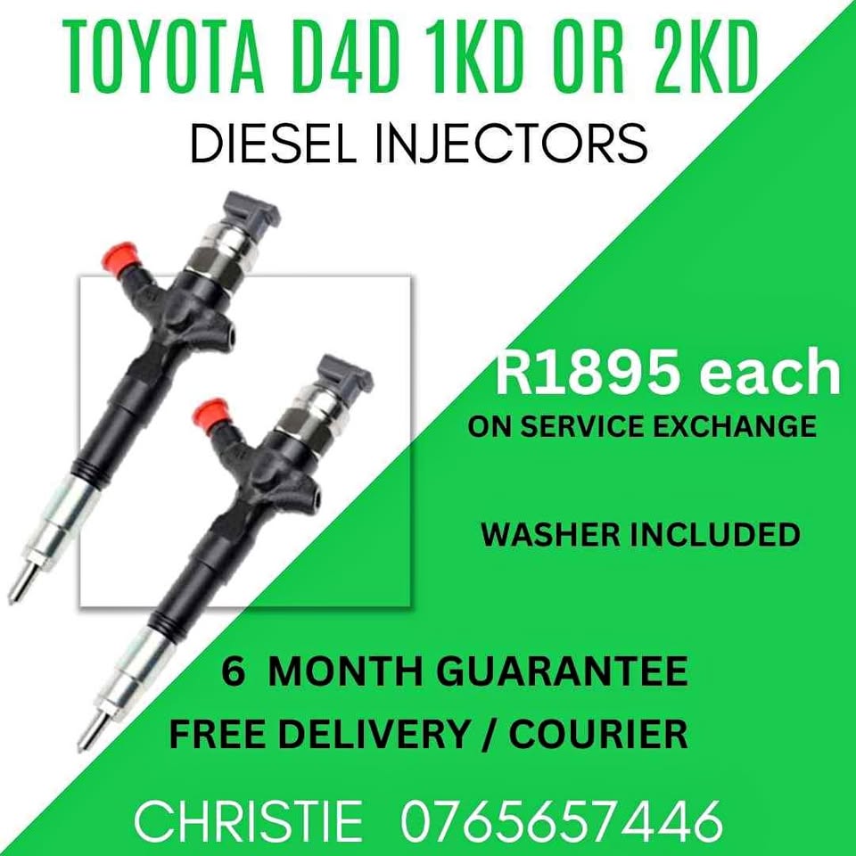 Toyota D4D 1kd or 2kd Diesel Injectors for sale - Private Seller Toyota D4D 1kd or 2kd Diesel Injectors for sale - Private Seller