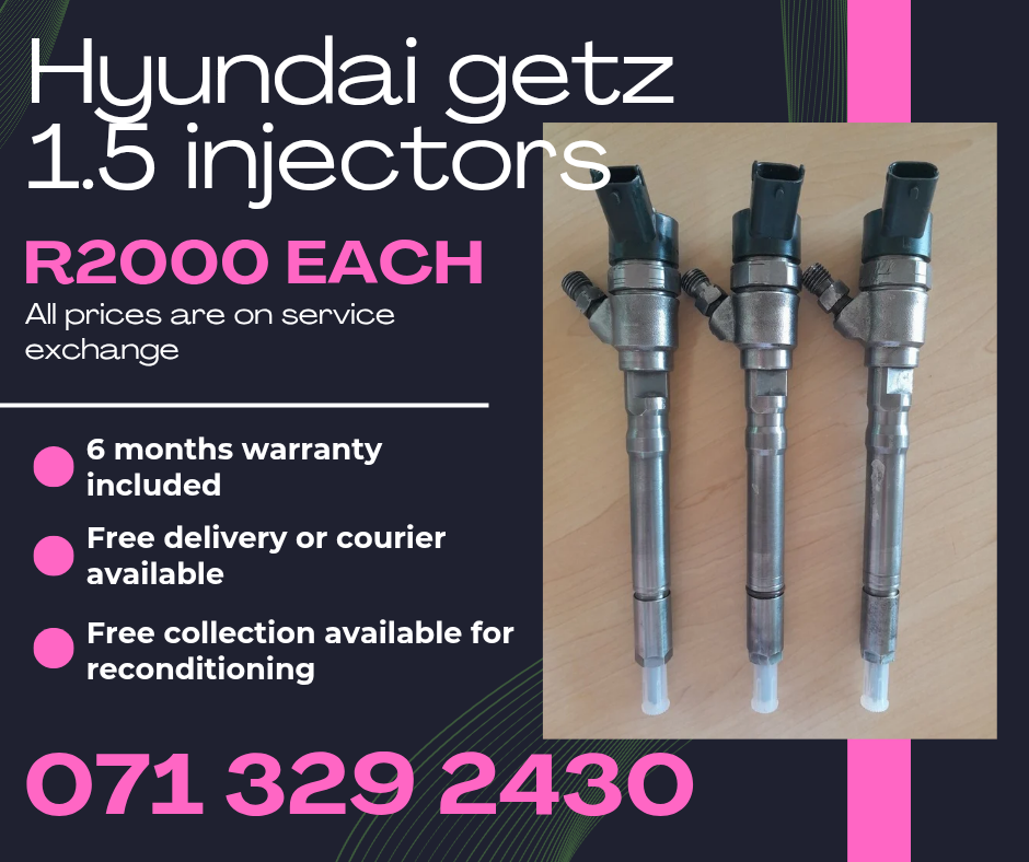 HYUNDAI GETZ 1.5 DIESEL INJECTORS FOR SALE WITH WARRANTY - Private Seller HYUNDAI GETZ 1.5 DIESEL INJECTORS FOR SALE WITH WARRANTY - Private Seller