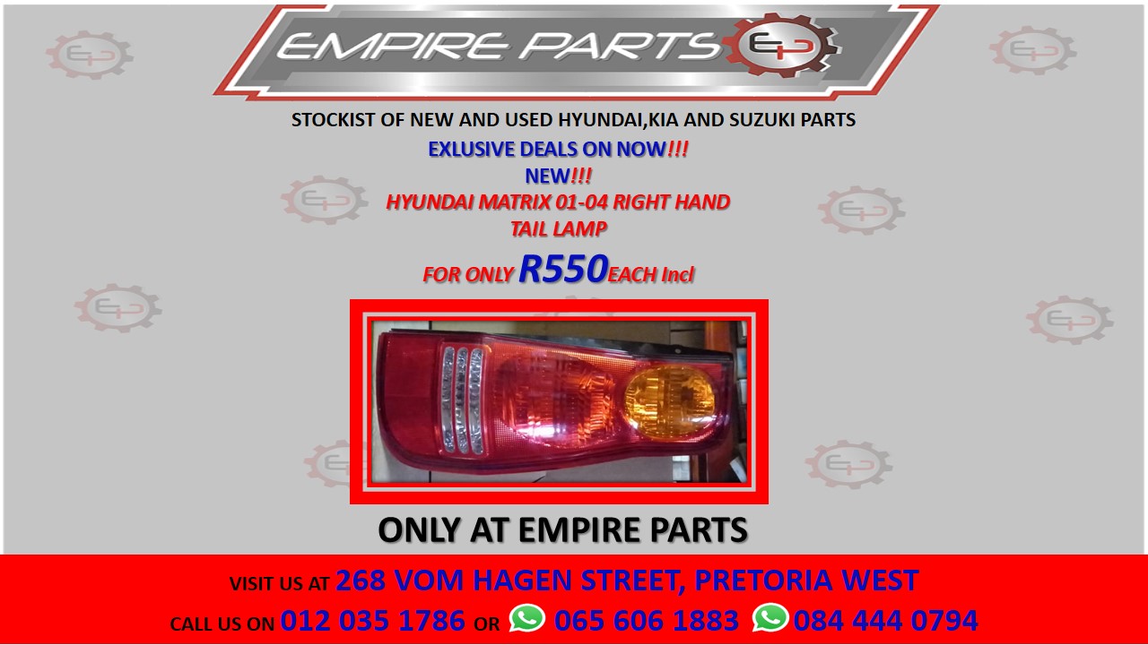 HYUNDAI MATRIX 01-04 RIGHT HAND TAIL LAMP - Private Seller HYUNDAI MATRIX 01-04 RIGHT HAND TAIL LAMP - Private Seller