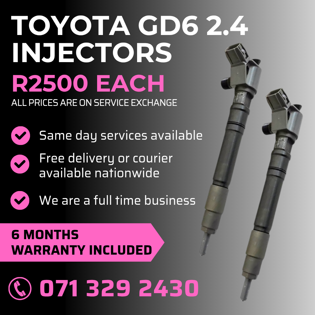 TOYOTA GD6 2.4 DIESEL INJECTORS FOR SALE WITH WARRANTY - Private Seller TOYOTA GD6 2.4 DIESEL INJECTORS FOR SALE WITH WARRANTY - Private Seller