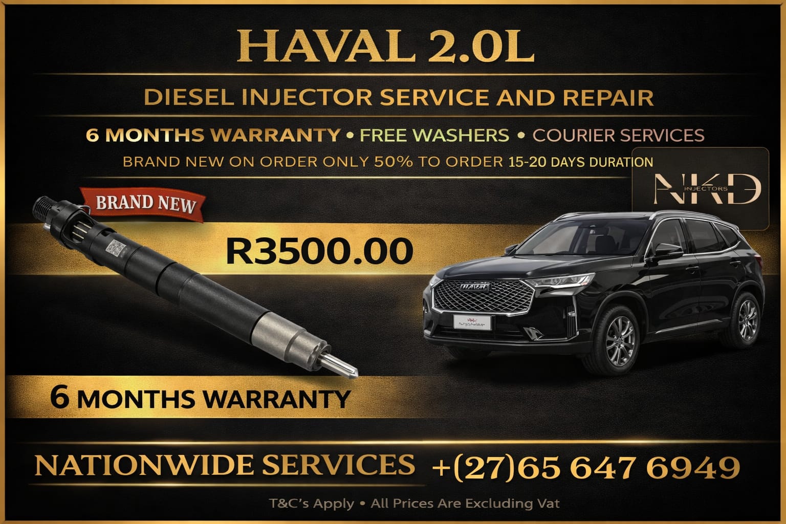 Haval 2l brand new Delphi Diesel Injectors - Private Seller Haval 2l brand new Delphi Diesel Injectors - Private Seller