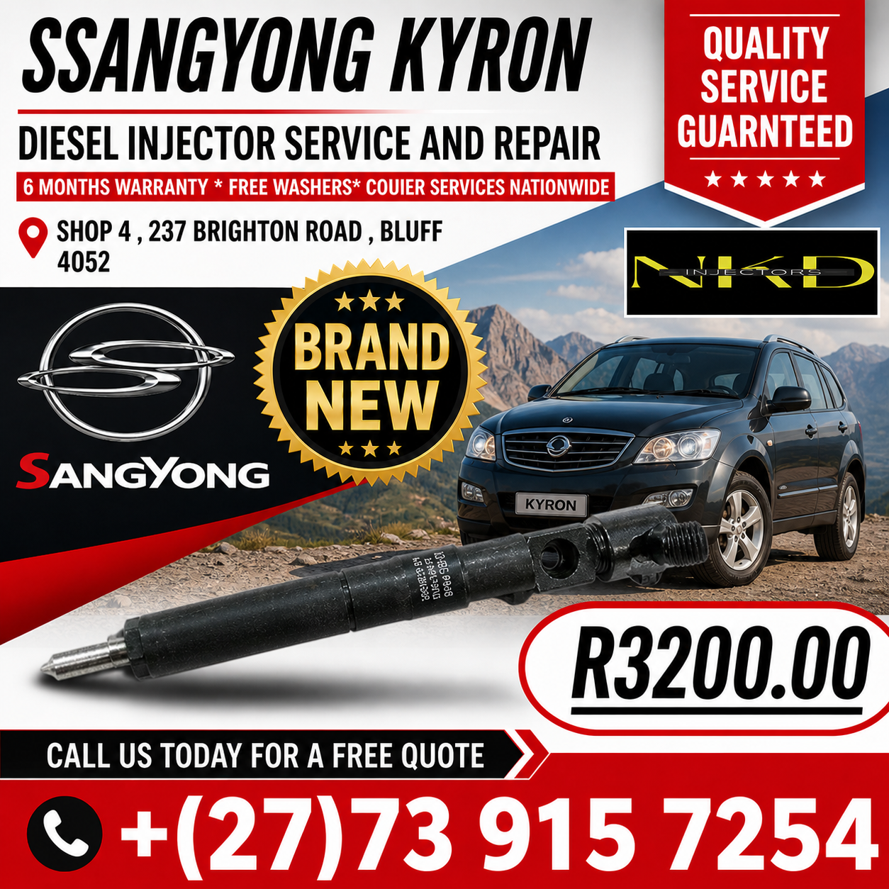 NKD ELITE DIESEL INJECTORS FOR SSANGYONG KYRON(BRAND NEW) - Private Seller NKD ELITE DIESEL INJECTORS FOR SSANGYONG KYRON(BRAND NEW) - Private Seller
