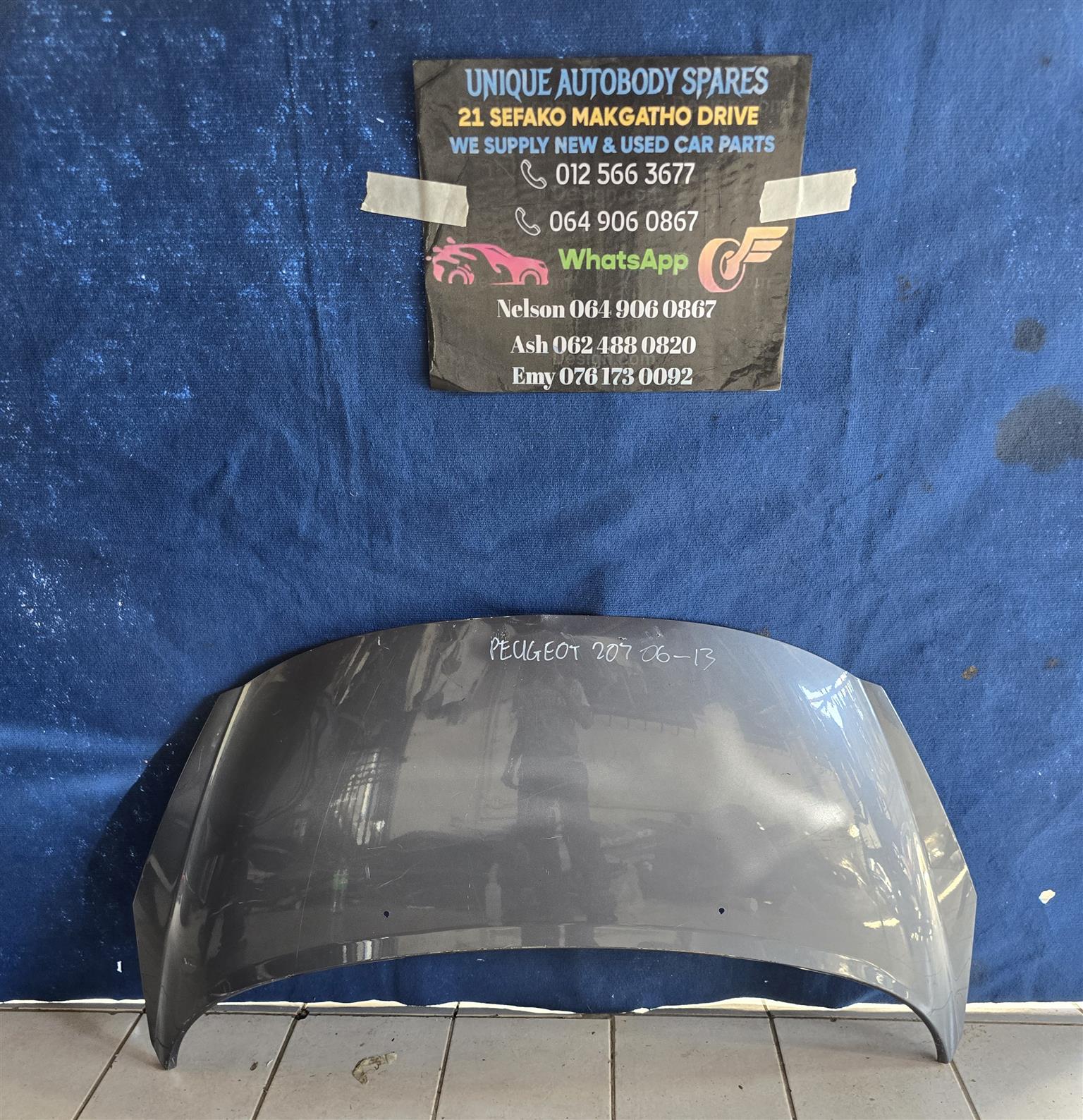 Peugeot 207 Bonnet 16-13 Peugeot 207 Bonnet 16-13