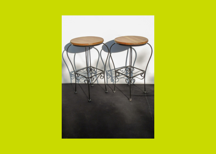Two Wrought Iron Bar Tables - SKU 1318 