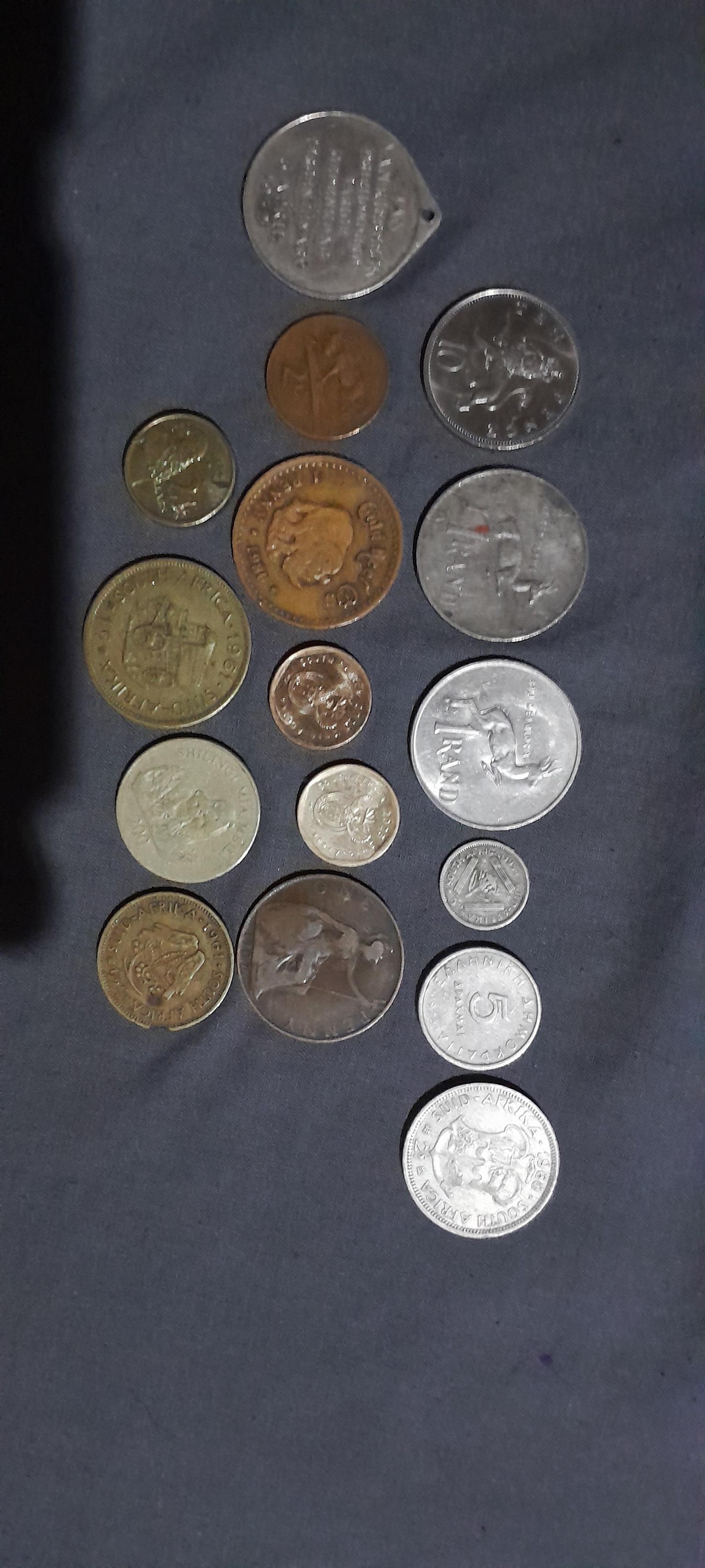 Coin Collection, different currencies, different years, silver & nickel based