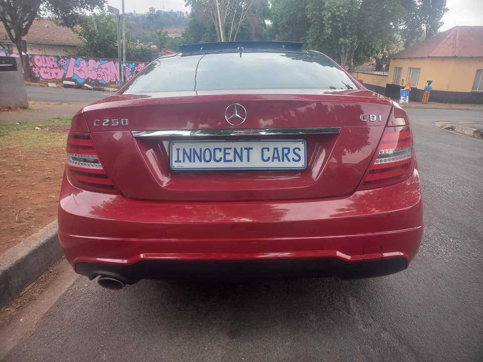 2012 MERCEDES BENZ C250 SPORT CDI DIESEL, AUTOMATIC, RED COLOR, MILEAGE
