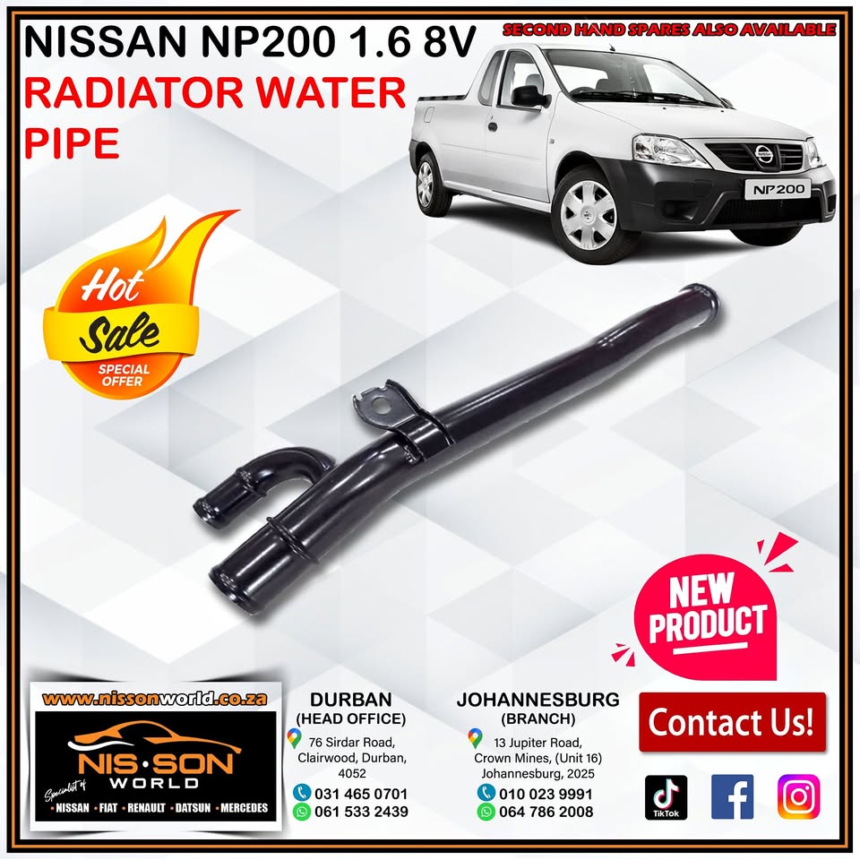 NISSAN NP200 1.6 8V RADIATOR WATER PIPE - Private Seller NISSAN NP200 1.6 8V RADIATOR WATER PIPE - Private Seller