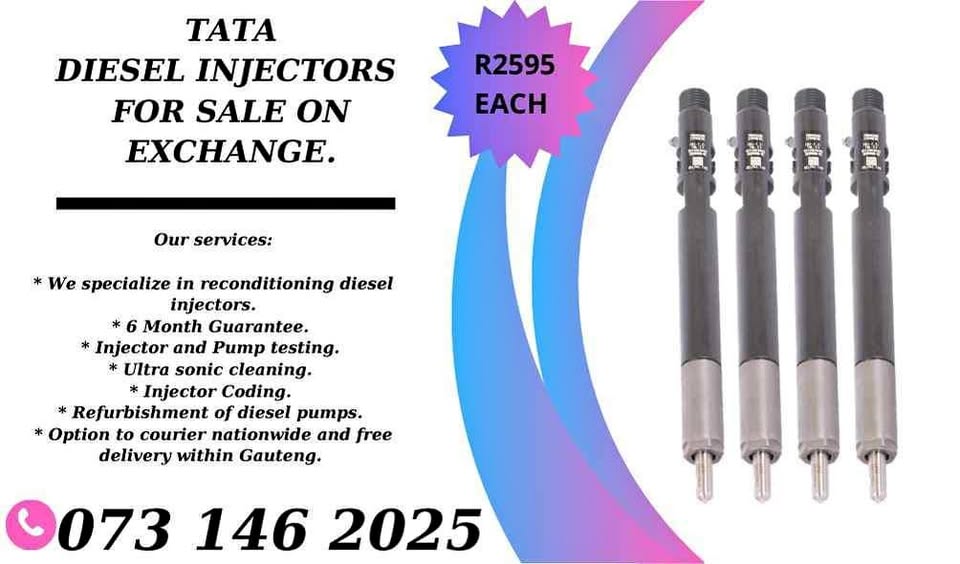 Tata diesel injectors for sale on exchange or to recon your own with 6months warranty - Private Seller Tata diesel injectors for sale on exchange or to recon your own with 6months warranty - Private Seller