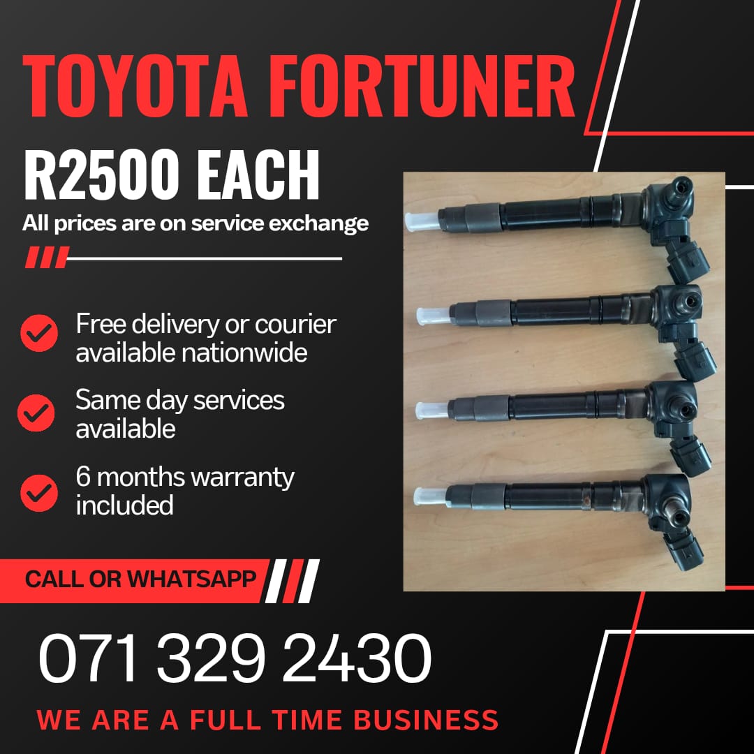 TOYOTA FORTUNER 2.8 INJECTORS FOR SALE WITH WARRANTY - Private Seller TOYOTA FORTUNER 2.8 INJECTORS FOR SALE WITH WARRANTY - Private Seller