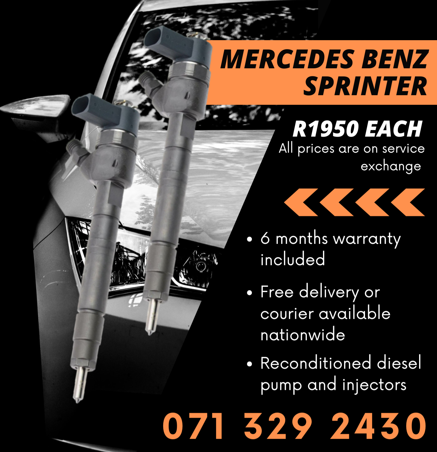 MERCEDES BENZ SPRINTER INJECTORS FOR SALE WITH WARRANTY INCLUDED - Private Seller MERCEDES BENZ SPRINTER INJECTORS FOR SALE WITH WARRANTY INCLUDED - Private Seller