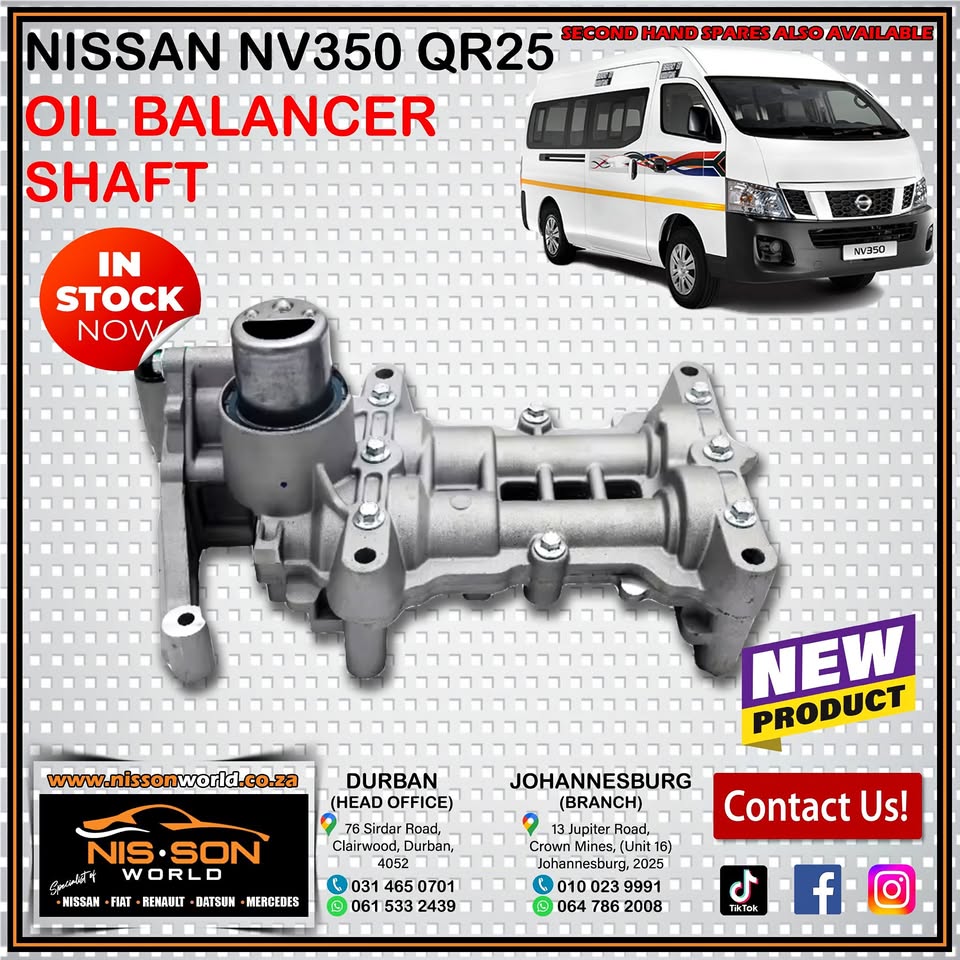Nissan NV350 QR25 Oil Balancer Shaft - Private Seller Nissan NV350 QR25 Oil Balancer Shaft - Private Seller