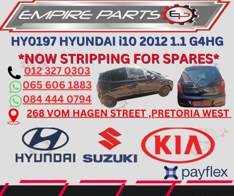 HY0197 HYUNDAI i10 2012 1.1 G4HG *NOW STRIPPING FOR SPARES* - Private Seller