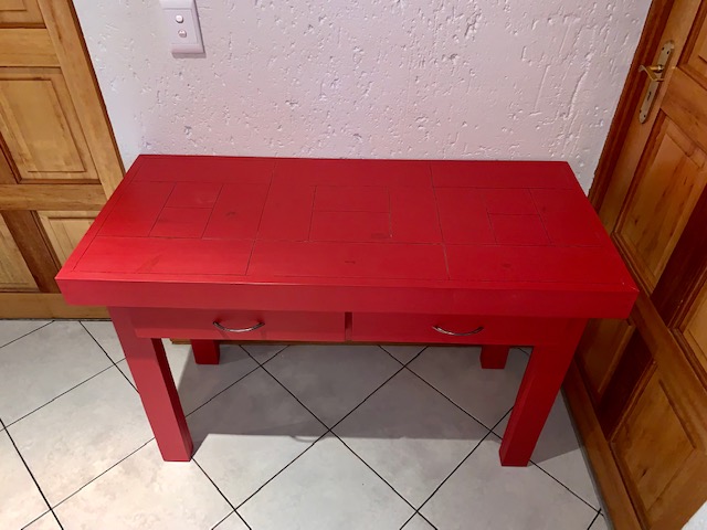 Dresser Farmhouse Series 1100 With 2 Drawers Chalk Paint Red