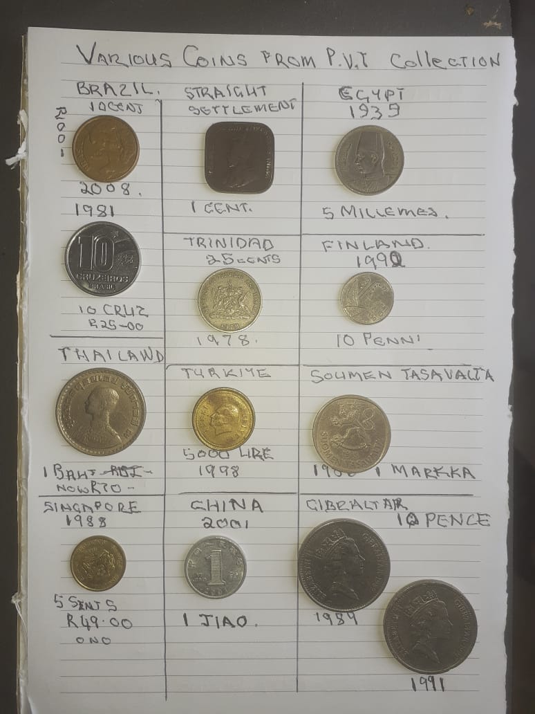 P.v.t coin collection