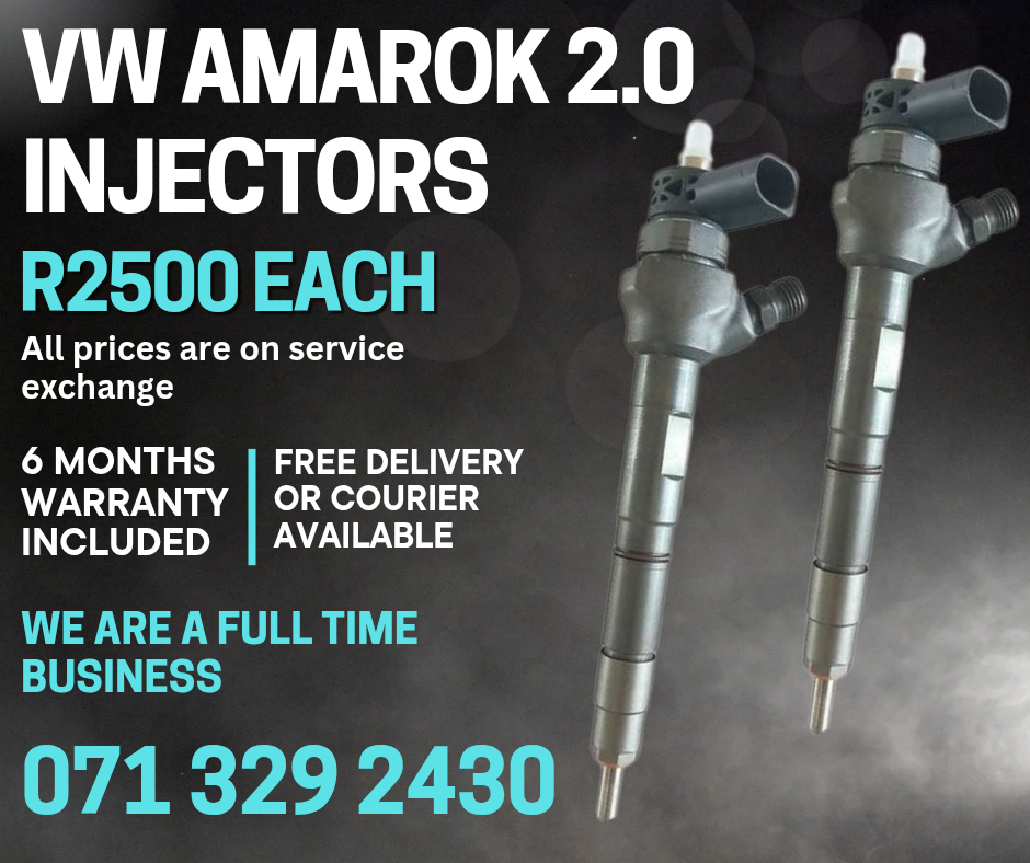 VW AMAROK 2.0 DIESEL INJECTORS FOR SALE WITH WARRANTY - Private Seller VW AMAROK 2.0 DIESEL INJECTORS FOR SALE WITH WARRANTY - Private Seller