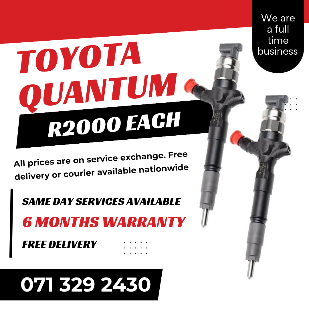 TOYOTA QUANTUM DIESEL INJECTORS FOR SALE WITH WARRANTY - Private Seller TOYOTA QUANTUM DIESEL INJECTORS FOR SALE WITH WARRANTY - Private Seller