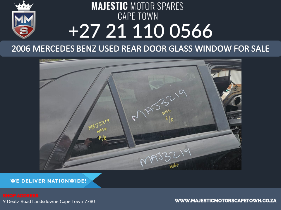 2006 Mercedes Benz Used Rear Door Glass For Sale - Private Seller 2006 Mercedes Benz Used Rear Door Glass For Sale - Private Seller