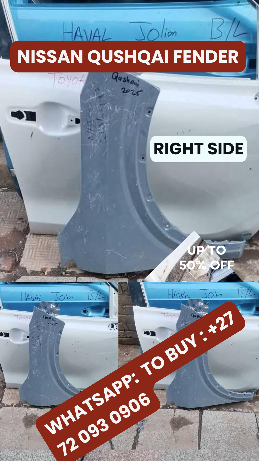Nissan QUSHQAI Fender Right side 2025 CALL - Private Seller Nissan QUSHQAI Fender Right side 2025 CALL - Private Seller