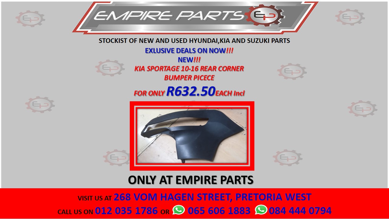 KIA SPORTAGE 10-16 REAR CORNER BUMPER PIECE - Private Seller KIA SPORTAGE 10-16 REAR CORNER BUMPER PIECE - Private Seller