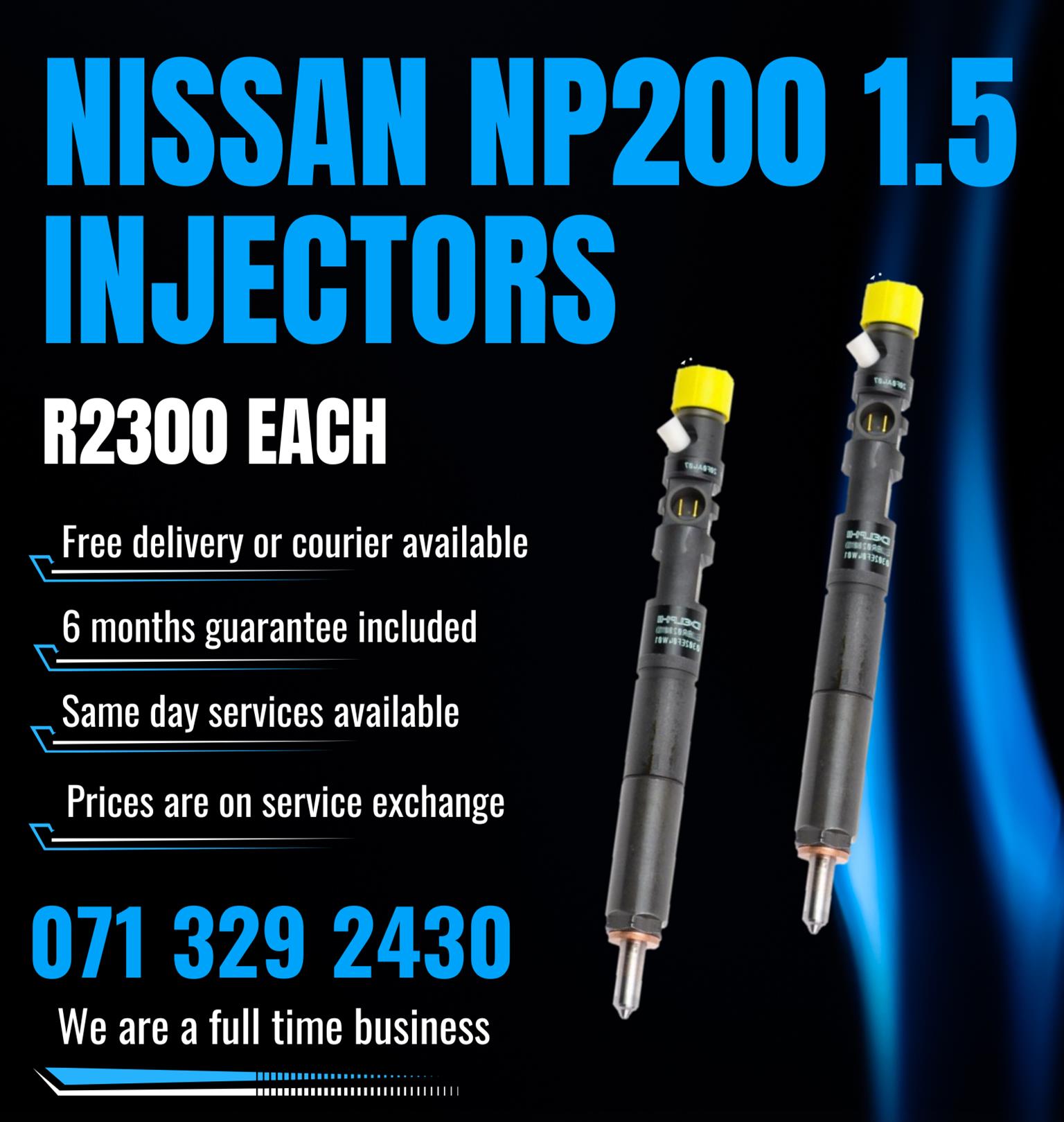 NISSAN NP200 1.5 DIESEL INJECTORS FOR SALE WITH WARRANTY - Private Seller NISSAN NP200 1.5 DIESEL INJECTORS FOR SALE WITH WARRANTY - Private Seller
