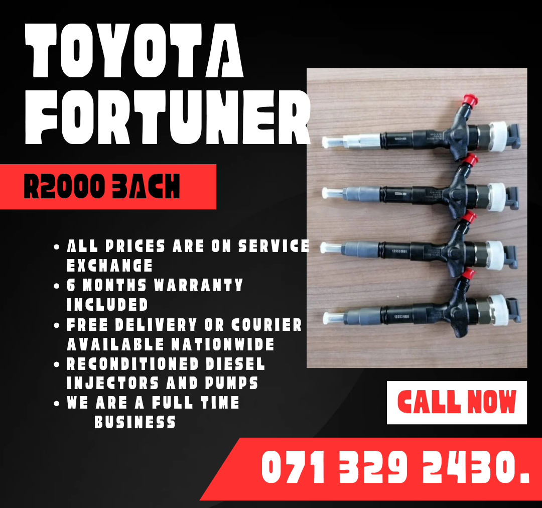 TOYOTA FORTUNER INJECTORS FOR SALE WITH WARRANTY - Private Seller TOYOTA FORTUNER INJECTORS FOR SALE WITH WARRANTY - Private Seller