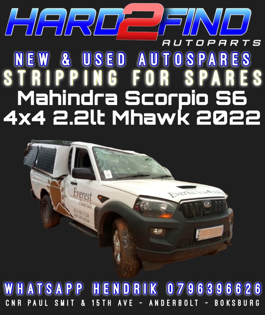 MAHINDRA SCORPIO S6 2.2LT MHAWK 2021 STRIPPING FOR SPARES - Private Seller MAHINDRA SCORPIO S6 2.2LT MHAWK 2021 STRIPPING FOR SPARES - Private Seller