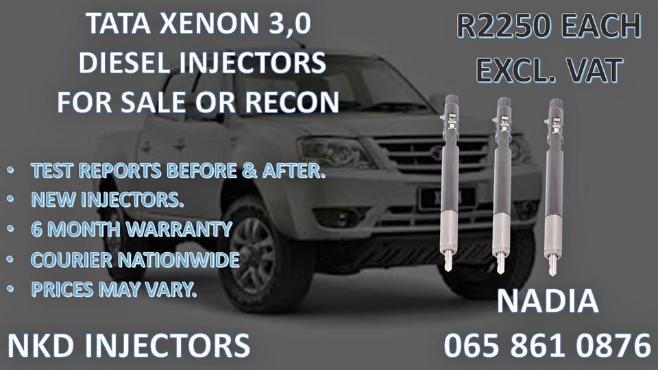TATA XENON 3.0 DIESEL INJECTORS FOR SALE.REBUILT AND TESTED - Private Seller TATA XENON 3.0 DIESEL INJECTORS FOR SALE.REBUILT AND TESTED - Private Seller